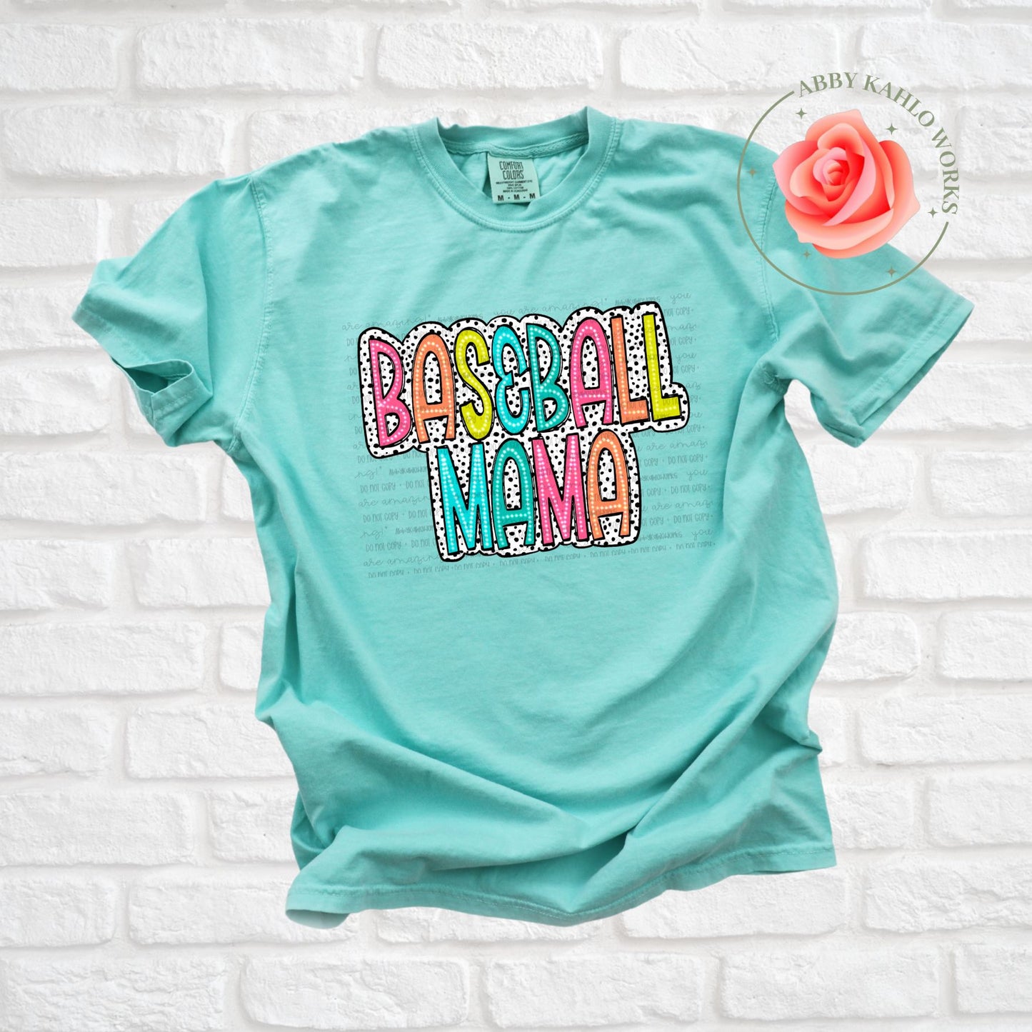 Bright Dalmatian Baseball Mama