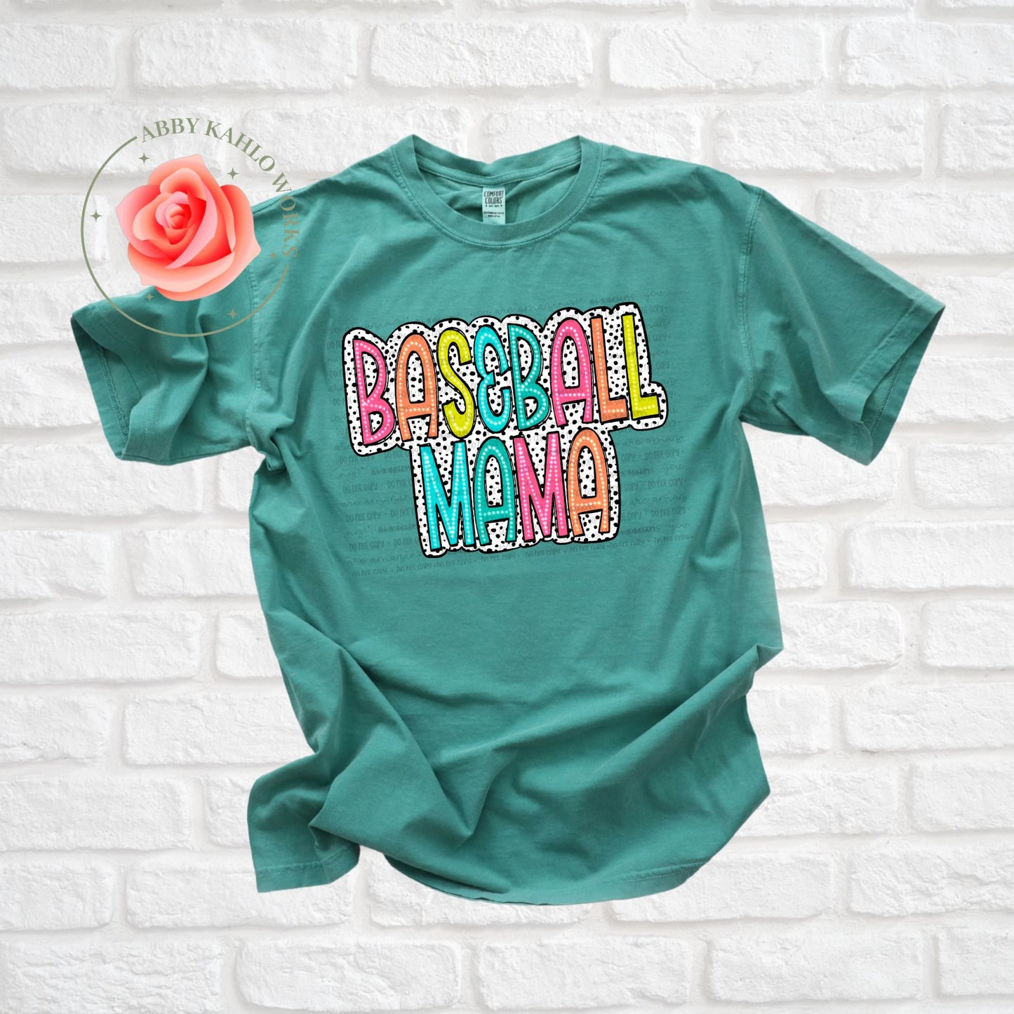 Bright Dalmatian Baseball Mama
