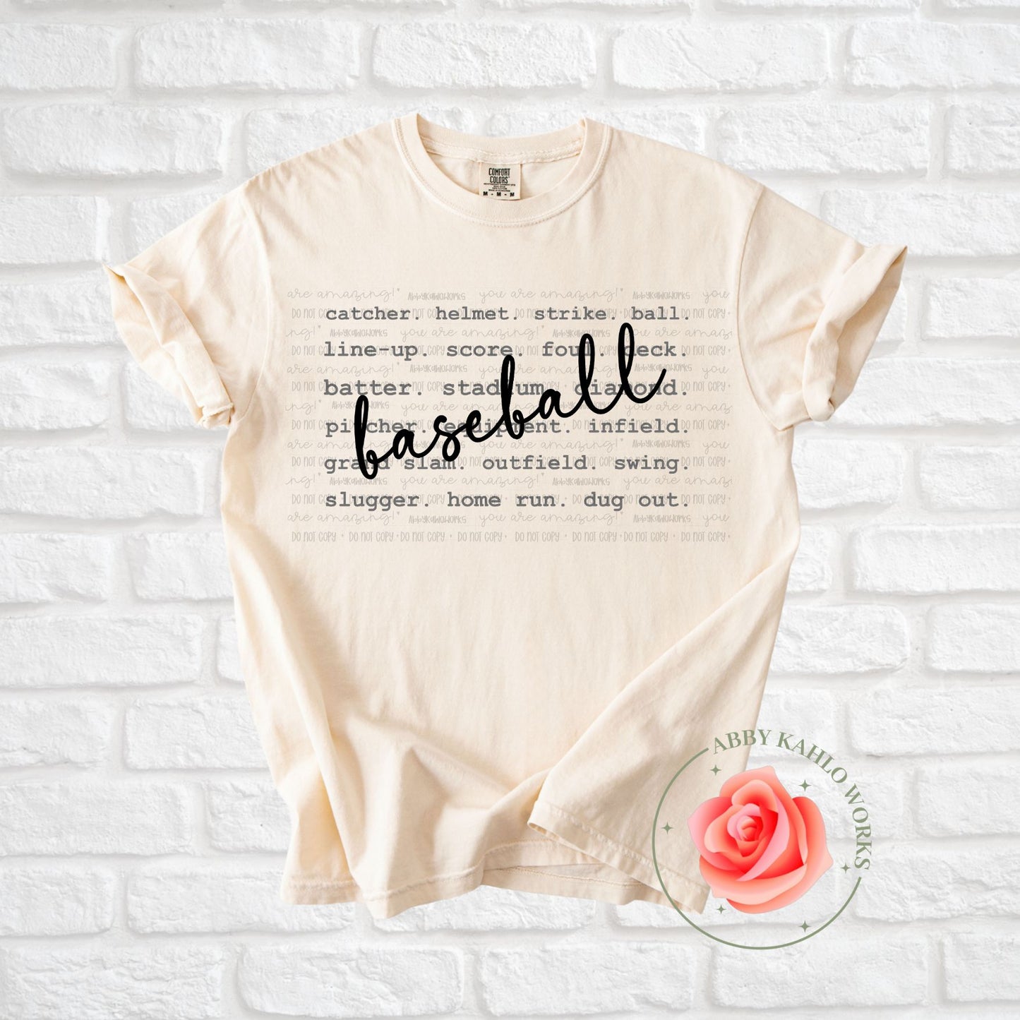 Baseball Typography Tee