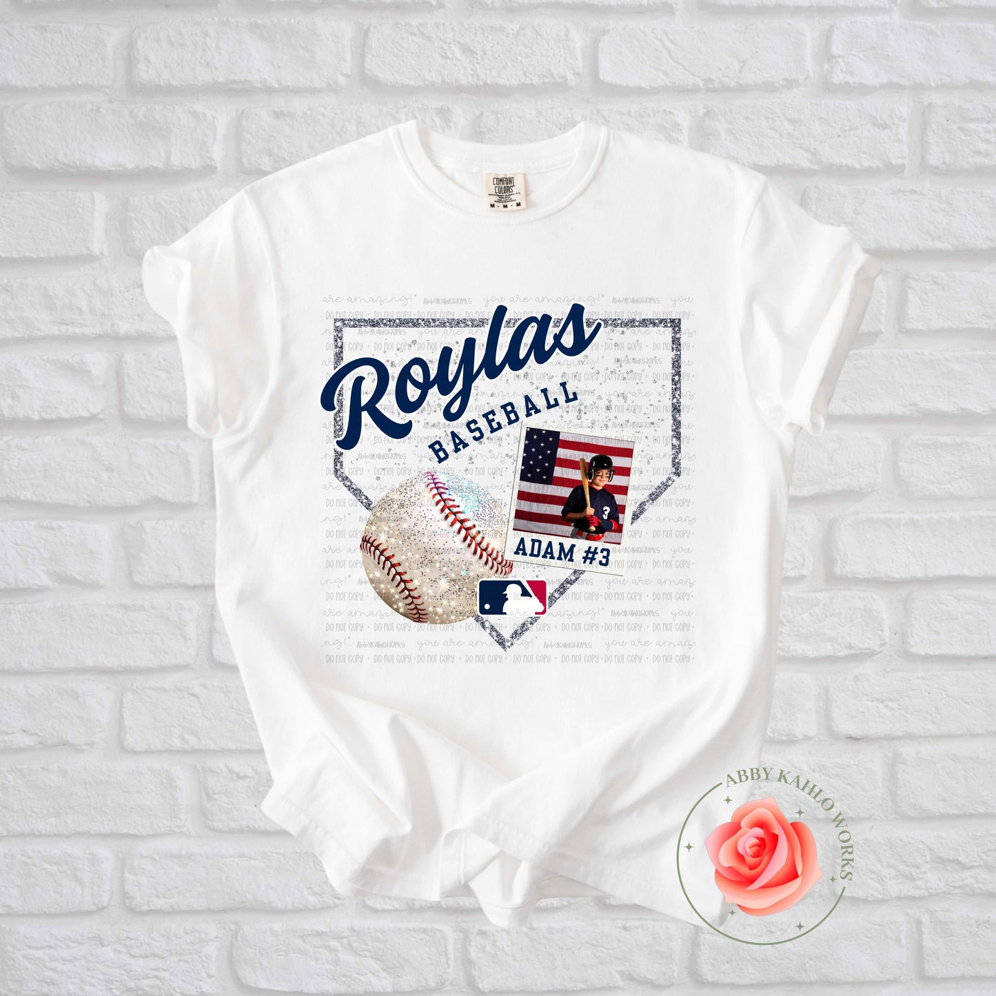 ✨Custom✨ Baseball Faux Glitter Shirt