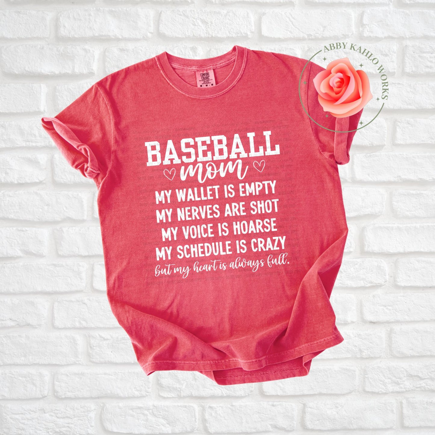 Baseball My Heart Is Always Full Shirt