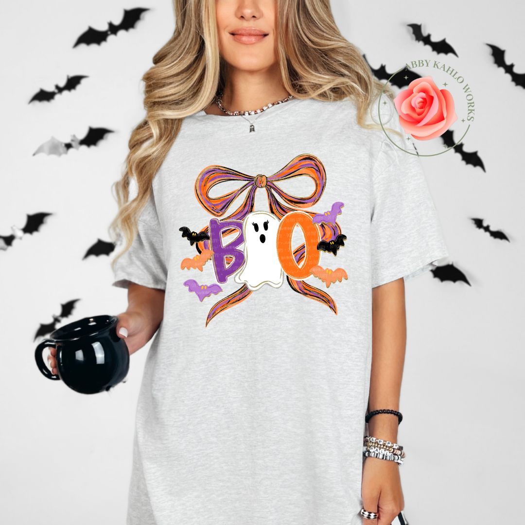 Boo Halloween Bow