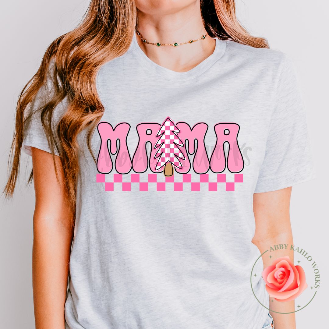 Mama Checker Christmas Tree Shirt