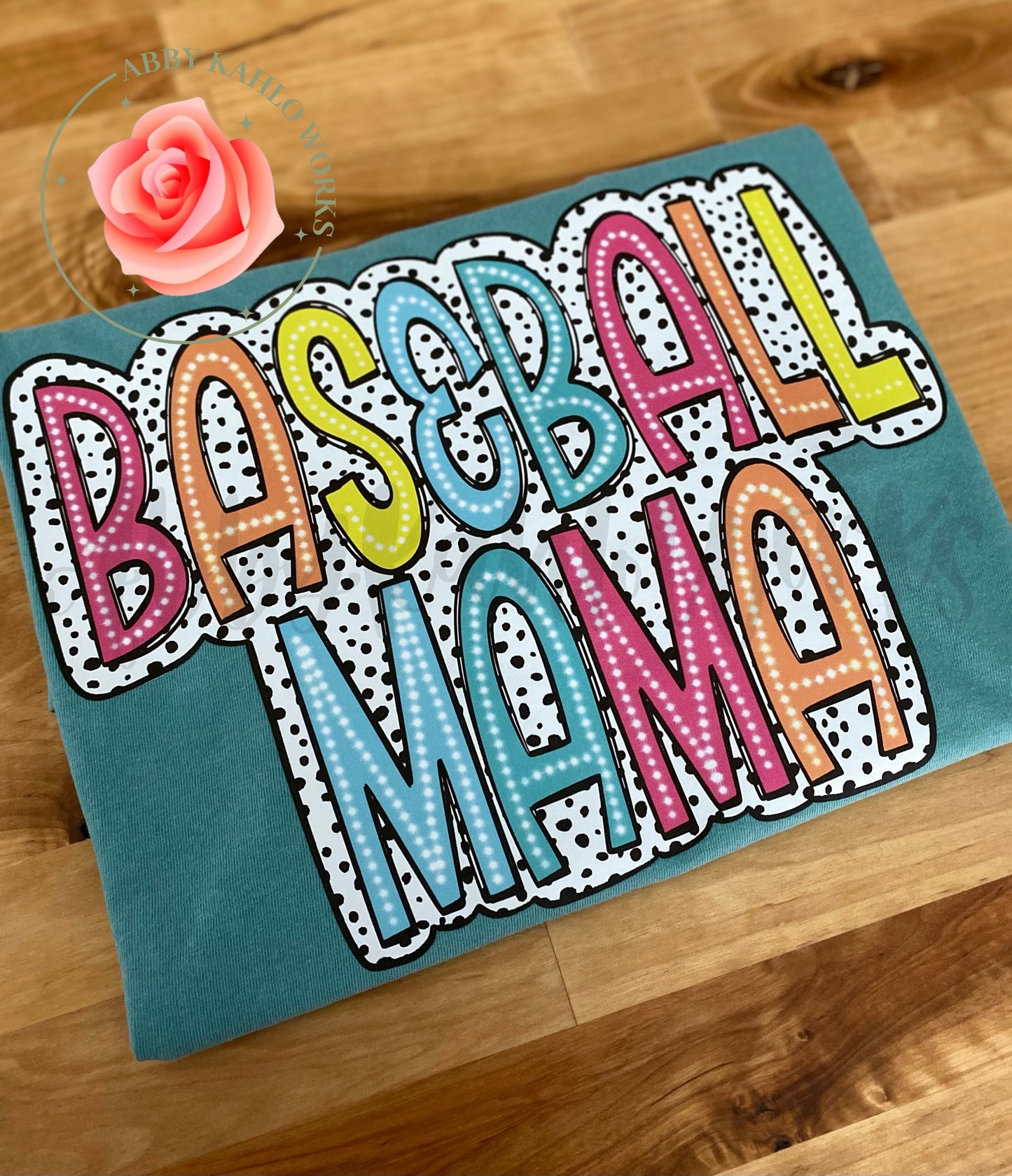 Bright Dalmatian Baseball Mama