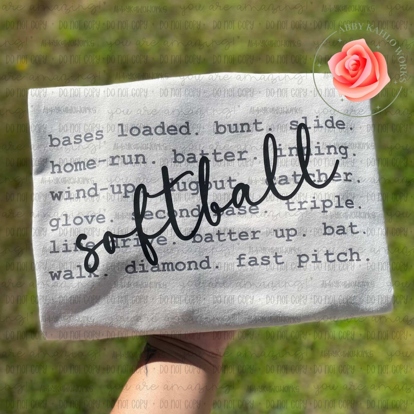 Softball Typography