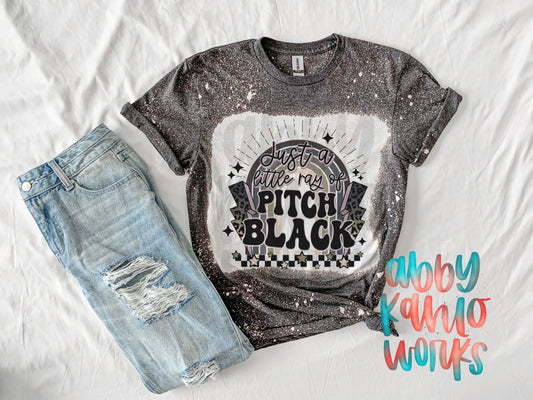 Little Ray Of Pitch Black Bleached Shirt