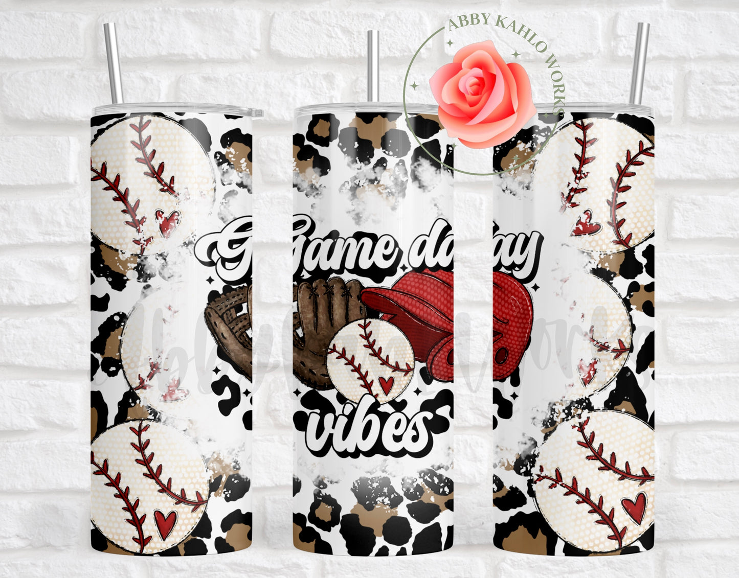 Baseball Game Day Vibes Tumbler