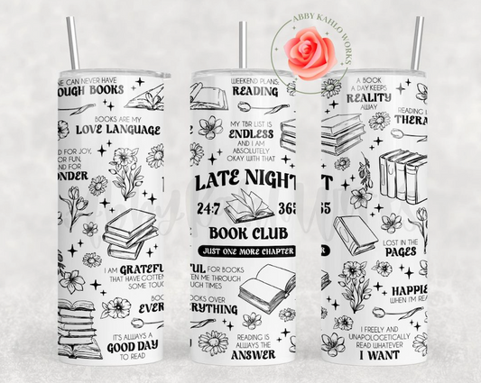 Late Night Book Club Tumbler