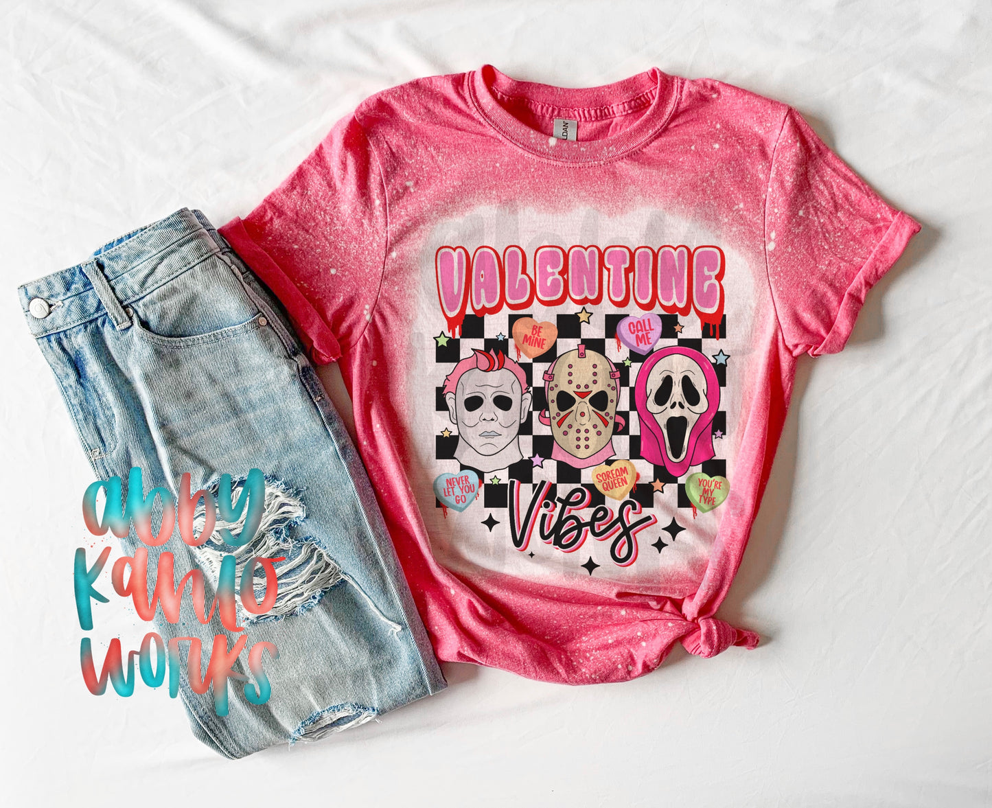 Valentine Vibes Bleached Shirt