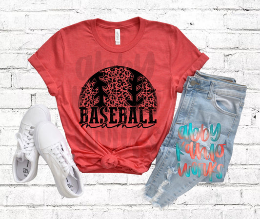 Distressed Baseball Mama Tee