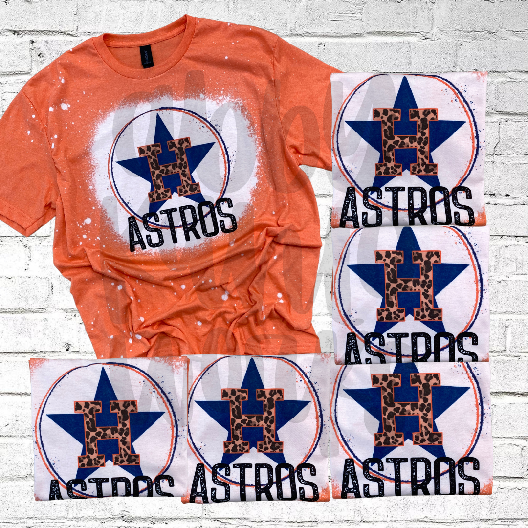 Astros Bleached Tees/astros Womans/ Houston Astros 