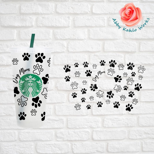 Dog Mom Paws Starbucks Cup