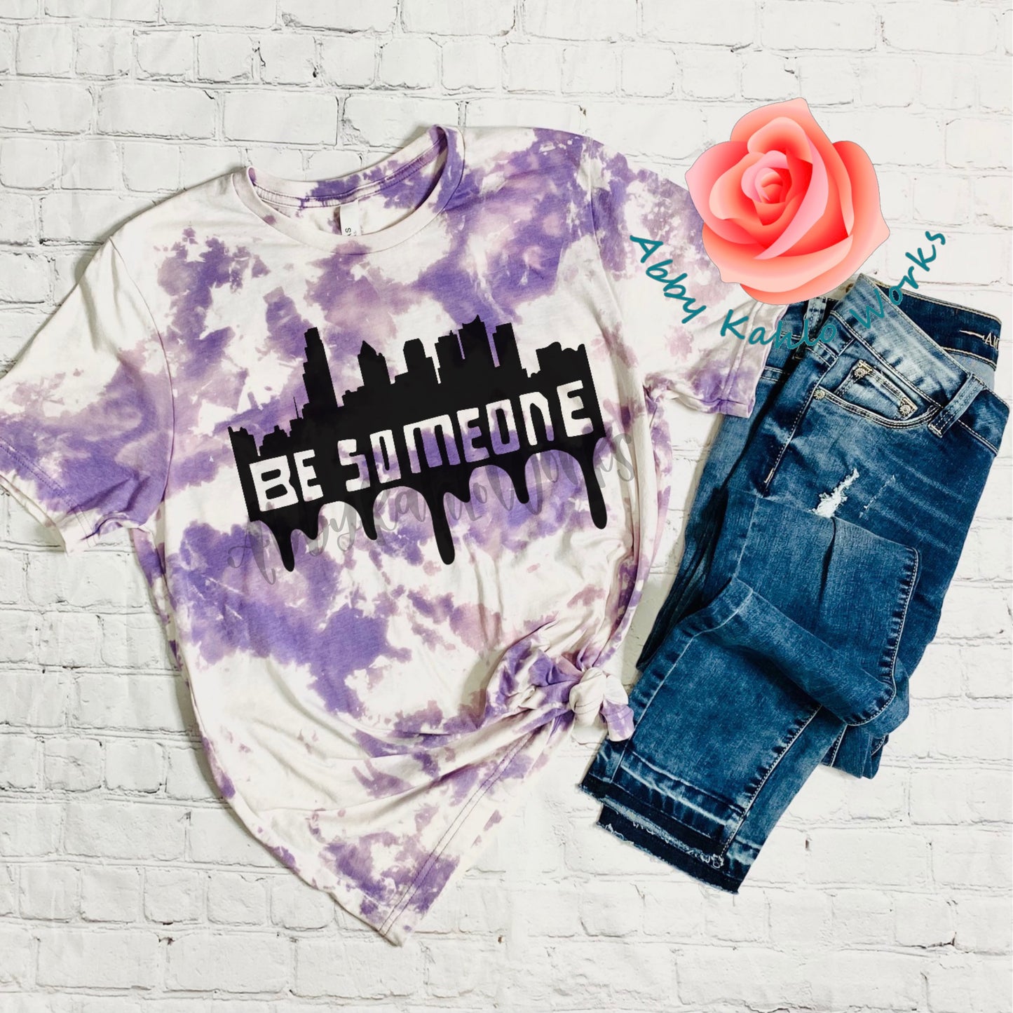 Be Someone Acid Wash Tee