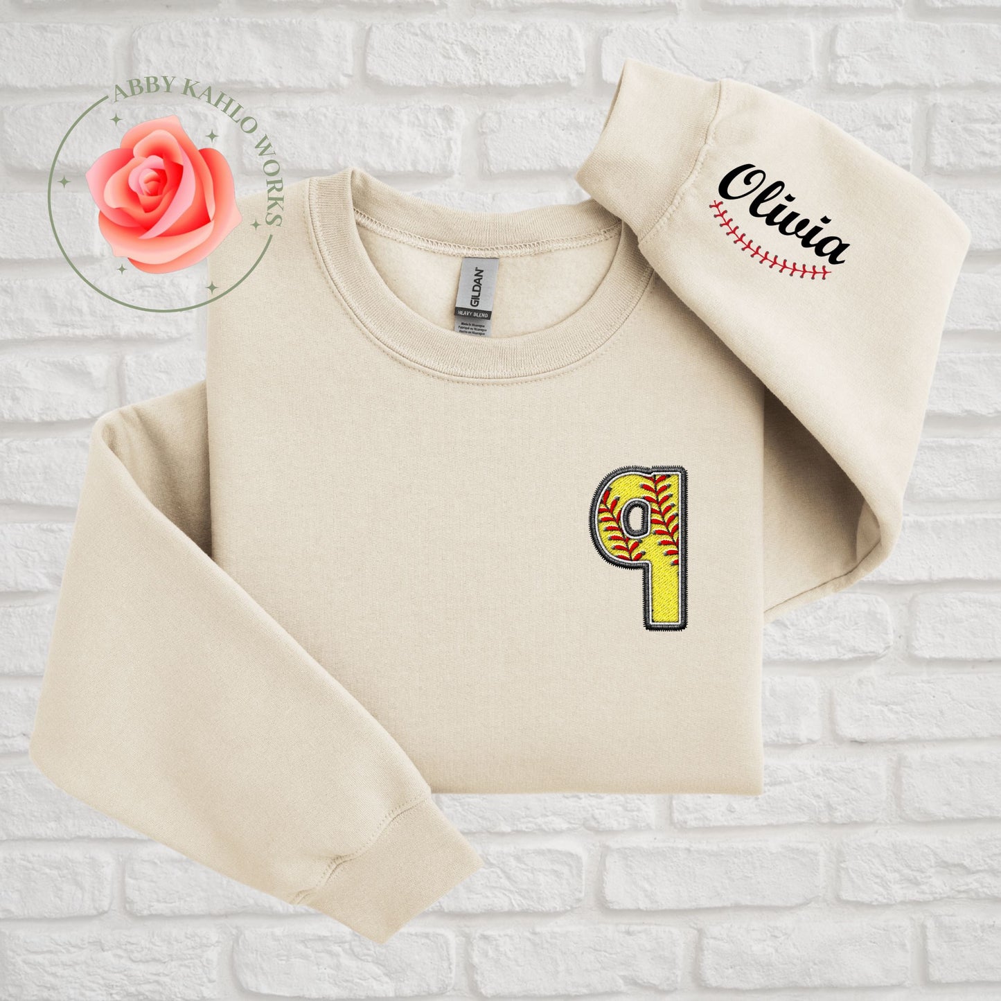 Personalized Softball Player Sweatshirt