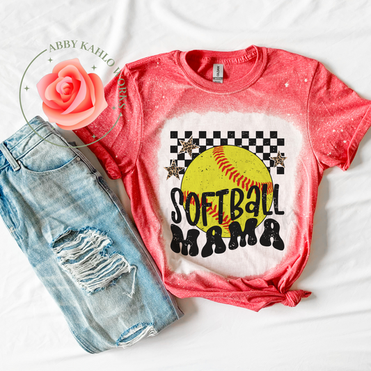 Softball Mama Bleached Shirt