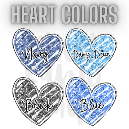 Blue This Mama Wears Her Heart On Her Sleeve Sweatshirt