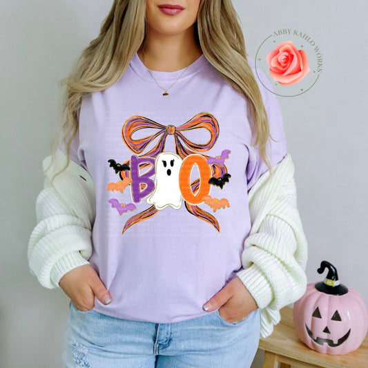 Boo Halloween Bow