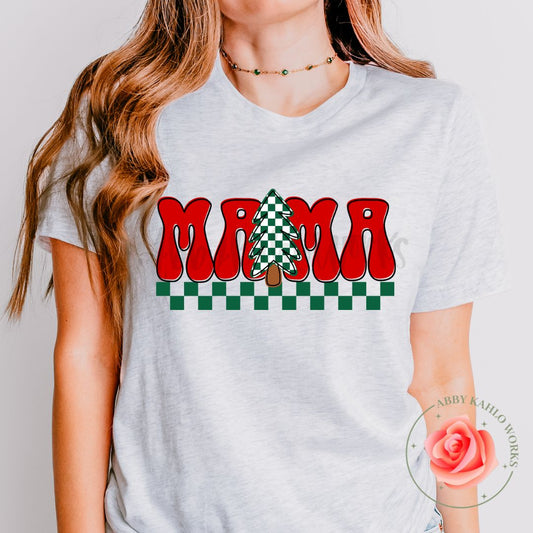 Mama Checker Christmas Tree Shirt