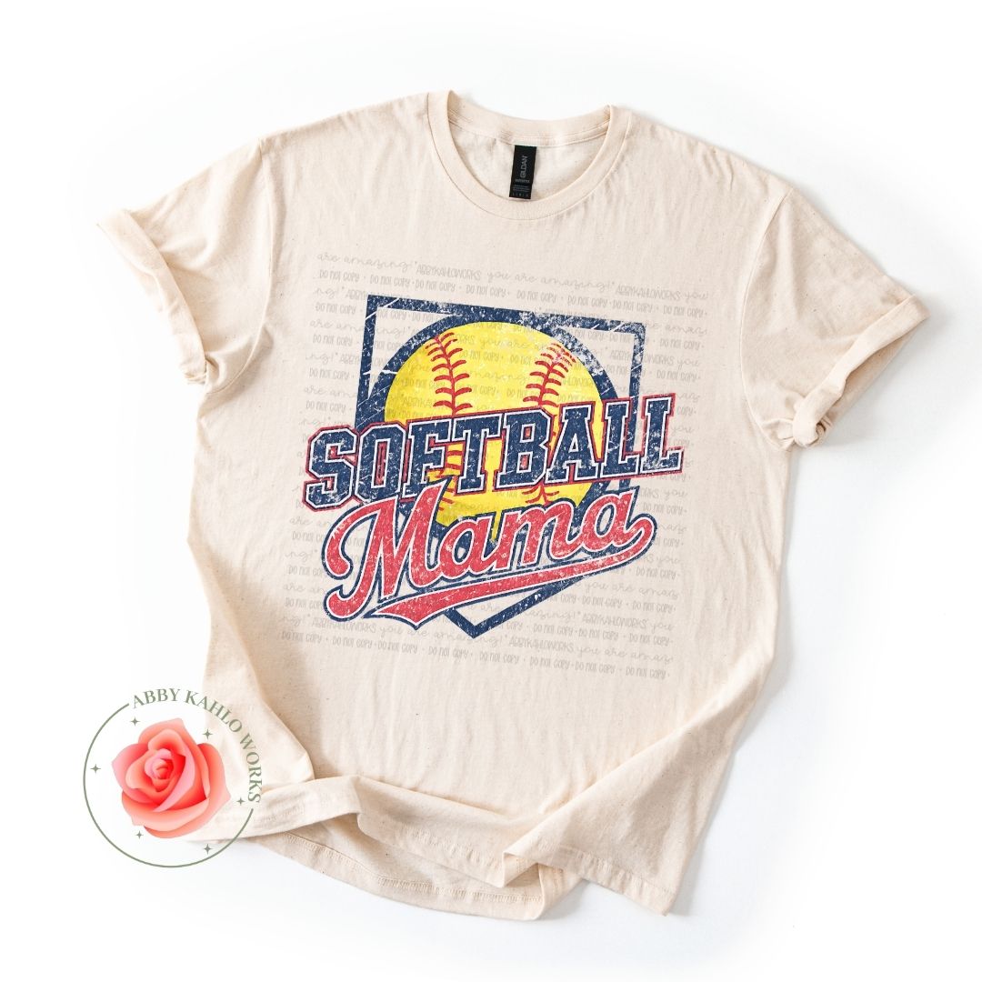 Retro Softball Mama