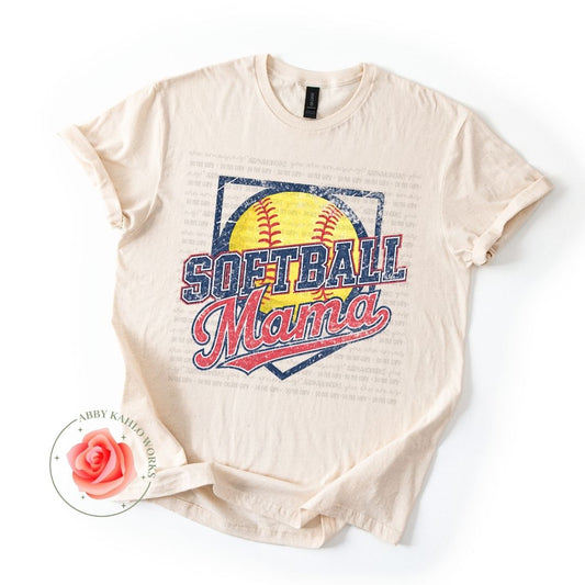 Retro Softball Mama