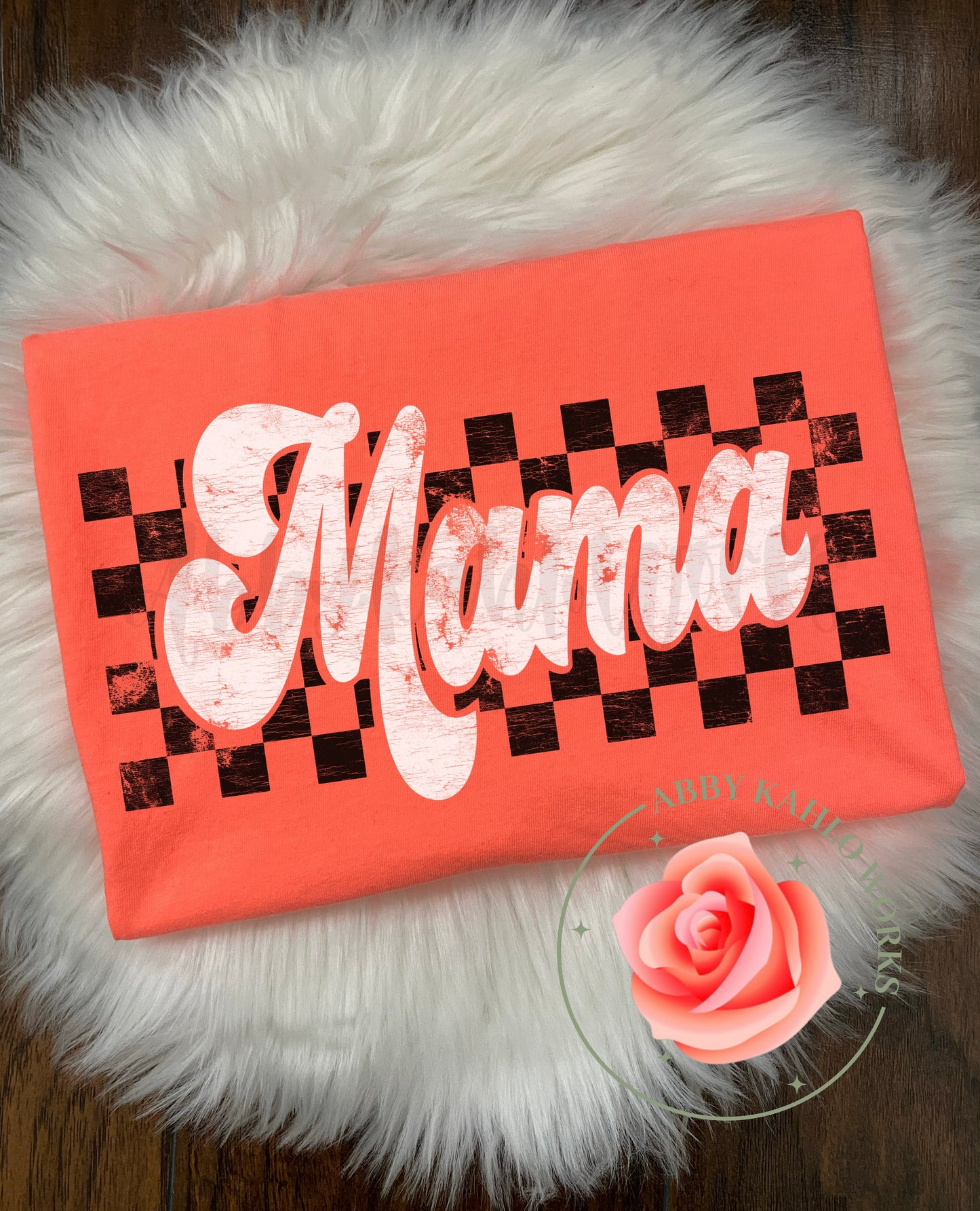 Retro Checkered Mama Shirt
