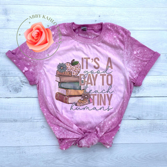 Teach Tiny Humans Bleached Shirt