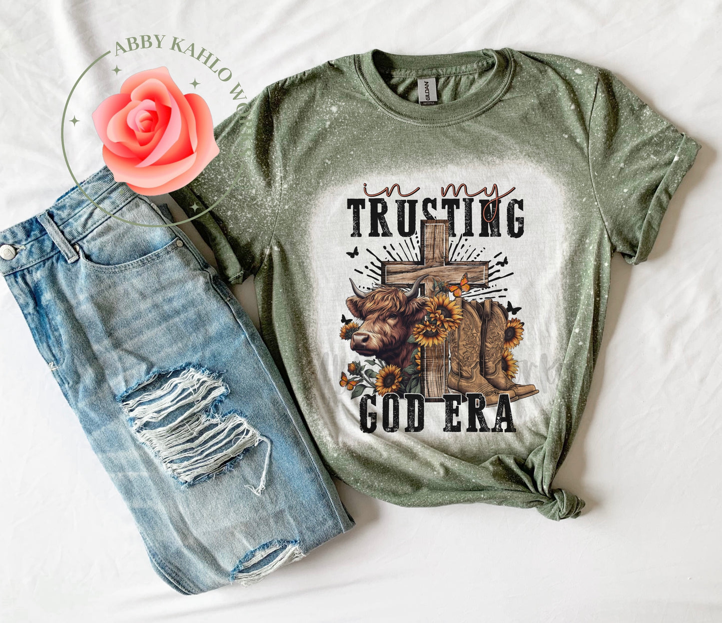 Trusting God Bleached Tee