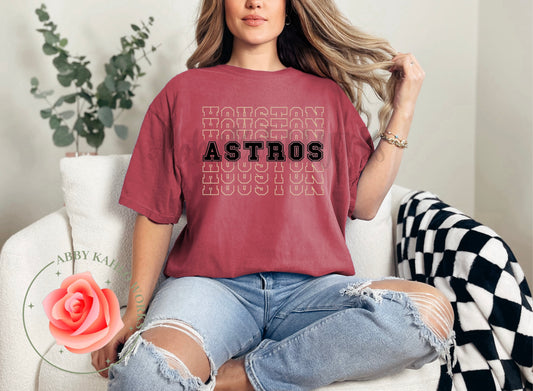 Retros Astros Stacked Shirt