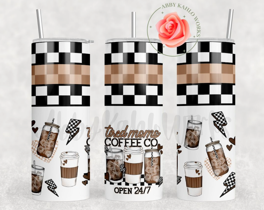 Tired Moms Coffee Skinny Tumbler