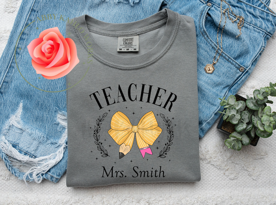 Personalized Teacher Coquette Shirt