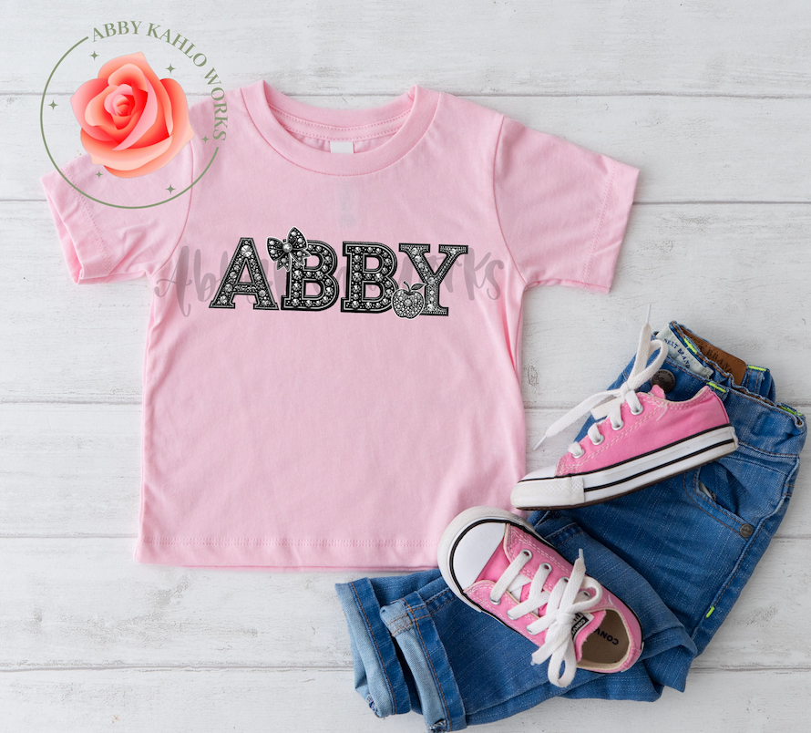 Kids Personalized Rhinestone Shirt