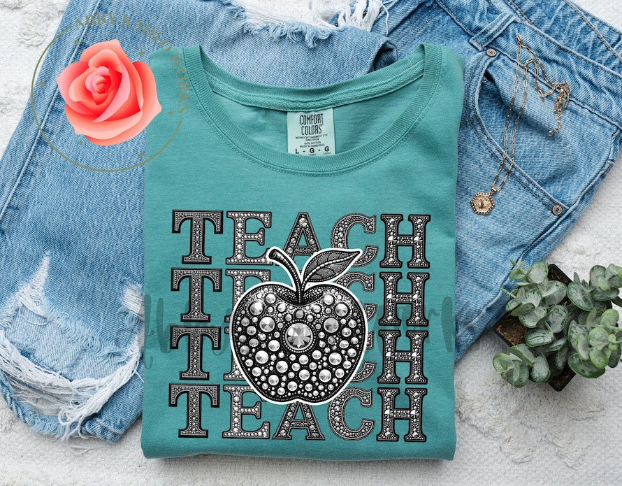 Rhinestone Teacher Shirt