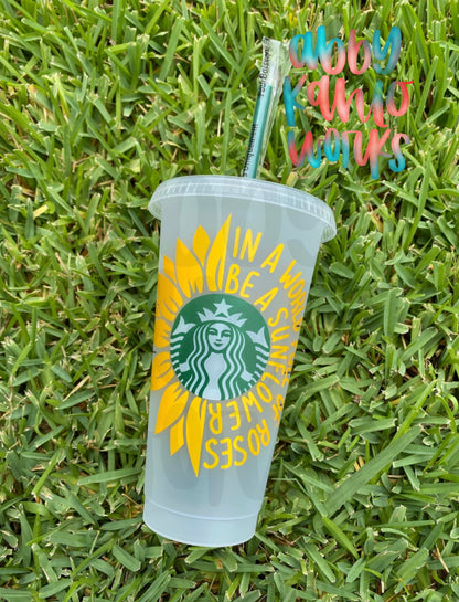 In a World Full Of Roses Starbucks Cup