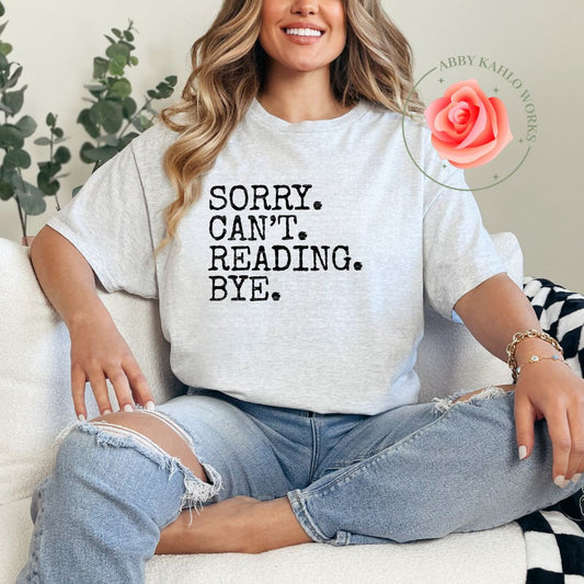 Sorry. Can't. Reading. Bye