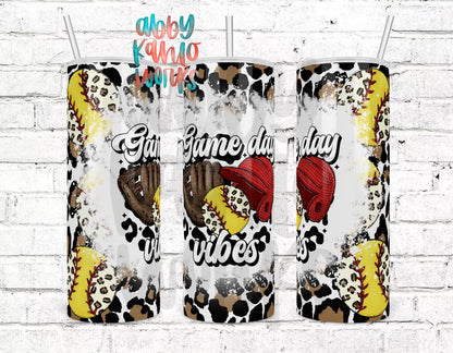 Softball Game Day Vibes Tumbler