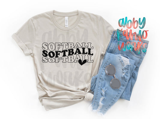 Softball Heart Tee