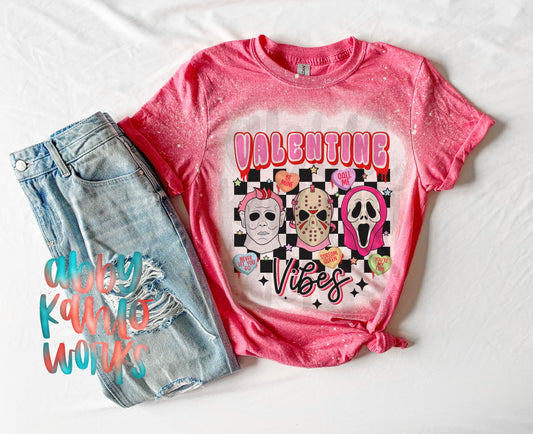 Valentine Vibes Bleached Shirt