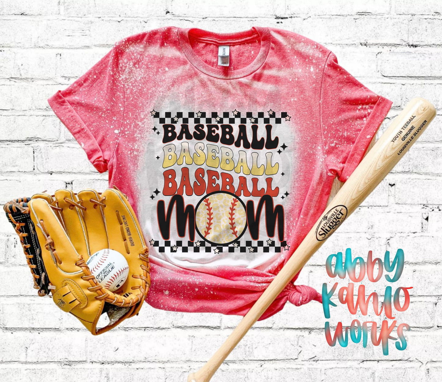 Baseball Mom Bleached Tee